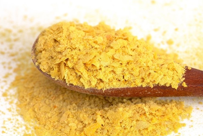 A picture of nutritional yeast, a vegan food supplement